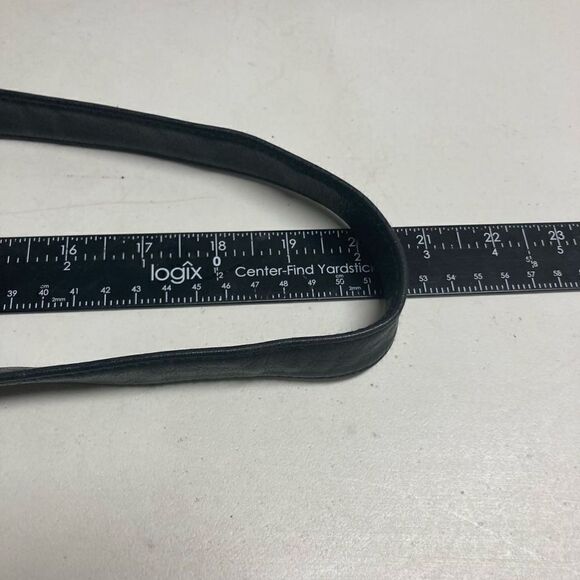 PERLINA  Black Leather Crossbody Shoulder Bag 7X1X9 - Picture 7 of 12